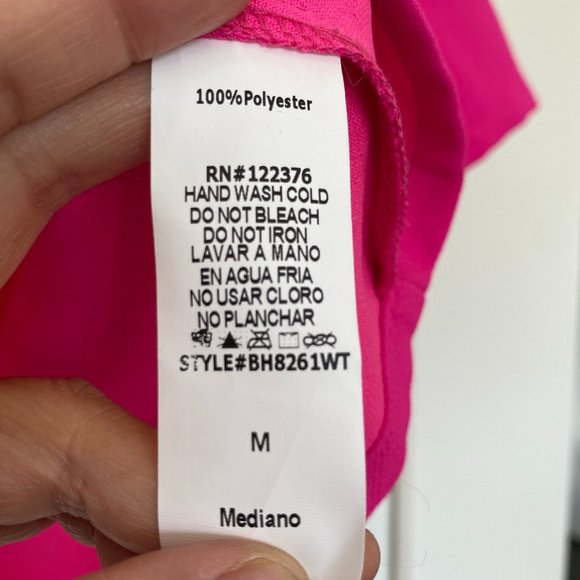 Hot pink 50's style crop top - Picture 4 of 5